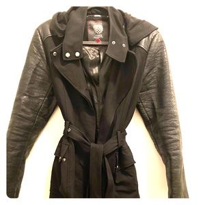 Vince Camuto 3/4 blk leather jacket